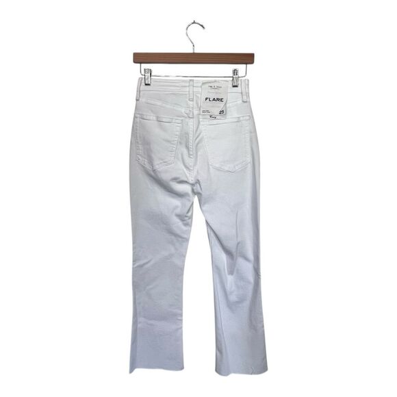 NWT Rag & Bone | Casey High Rise Ankle Cropped Flare White 25 - Picture 11 of 16